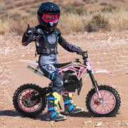 Kids dirt bike - 49cc Dirt Bikes Gas Mini Bike Kids Motorcycle, Upgrade Pit Bike Mini Motorcycle for kids, Off Road Tires, Front Rear Disc Brakes, Pull Start, Pocket Bike Gift for Child Teens, Pink