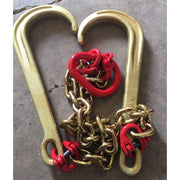 Obstacle Car Towing Rope 5T Transport Tow Chain, J Hooks Towing, Galvanized Transport Chains, Chain Bridle and Grab Hooks