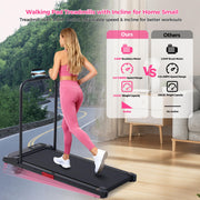 Walking Pad with Incline and Handle Bar, 2026 Upgrade Electric Small Walking Pads Treadmills with Handles, Compact Treadmills for Home Small Spaces, 3.0HP, 0.6-7.6MPH, 350LBS