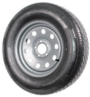 Radial Trailer Tire Rim Assembly ST205/75R15 Load C 5 Lug Silver