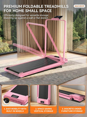 Walking Pad with Handle Bar, 3.0HP Foldable Walking Pad Treadmill with 12% Incline, 320 LBS Portable Treadmill with Shock Absorption for Home Office Small Spaces