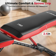 Adjustable Weight Bench, Full Body Workout Bench for Home Garage Gym Strength Training, Incline Flat Decline for Sit Up Bench Press