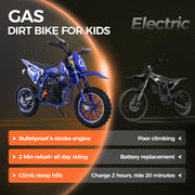 50cc Kids Dirt Bike, 4-Stroke Gas Dirt Bike for Kids 8-14