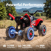Spider 24V Kid ATV, Electric ATV 4 Wheeler for Kid 3-6 w/LED Wheels