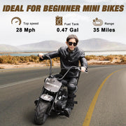 Mini Dirt Bike for Kids, 99CC 4-Stroke Kid Gas Powered Off-Road Pocket Pit Trail Motorcycle W/EPA Approved, for Adults and Teens