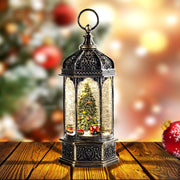 Large Snow Globes,Christmas Snow Globes Lantern, Train Battery-Powered Train with Lights & Sounds, 6H Timer,Christmas Tree Xmas Holiday Decoration Gift