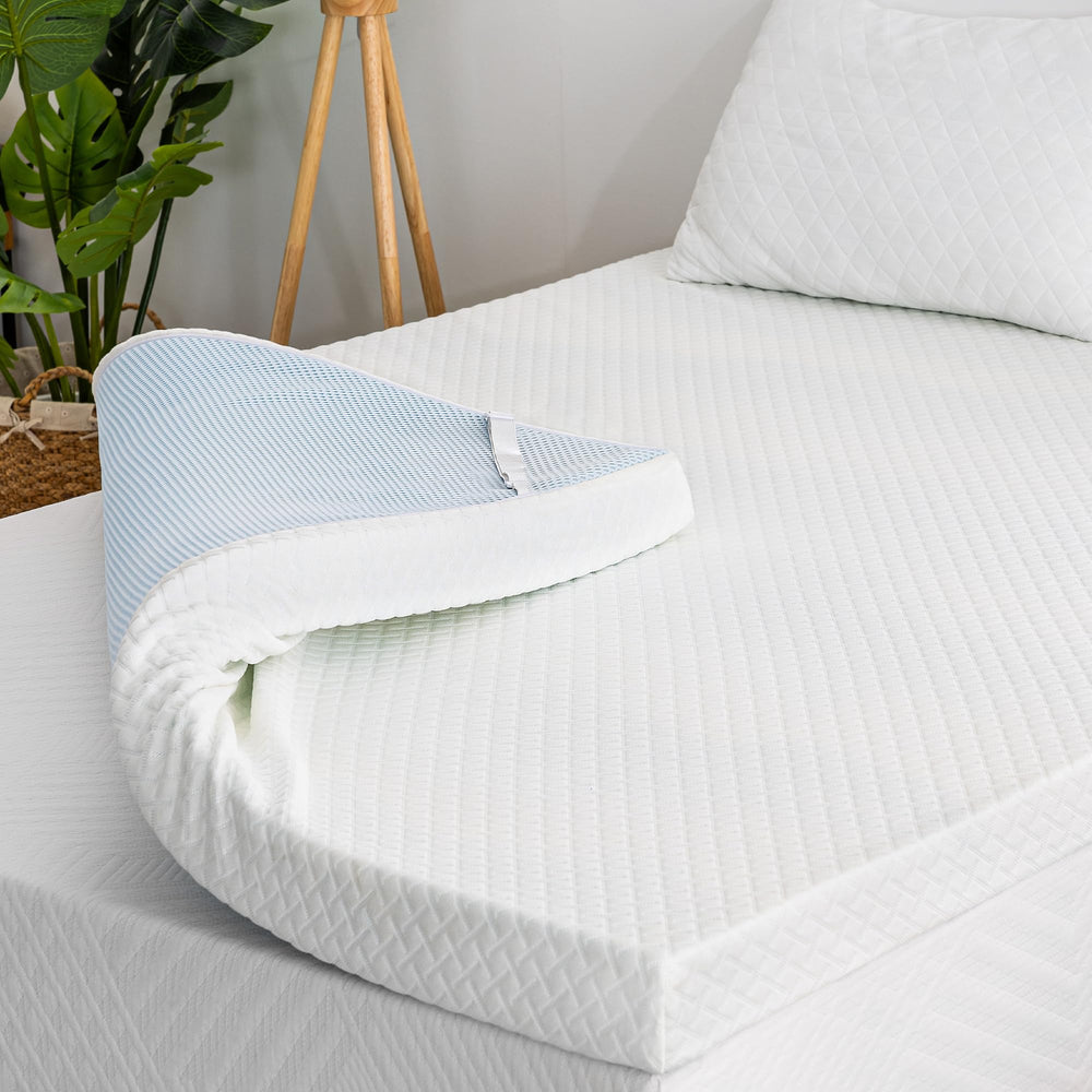 3 Inch King Memory Foam Mattress Topper with Removable Cover Cooling Gel Memory Foam Bed Topper for Pressure Relief, CertiPUR-US Certified