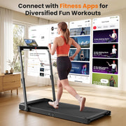 Walking Pad Treadmill with 9% Auto Incline, 3.0HP, 300 lb Capacity – Portable Under-Desk Design with Remote & LED Display