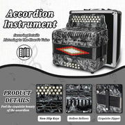 Accordions 31 Key 12 Bass Diatonic F/B/E Accordion Carry Kit (Gray)