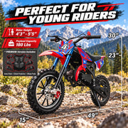 Dirt Bike for Teens 50cc Gas Powered 2 Stroke Off Road Youth Gas Bike Boys