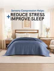 King Size Cooling Weighted Blanket for Adults (88x104 Inches, 30 Pounds, Blue Grey), Perfect for Hot Sleepers with Cooling Rayon/Glass Beads, Heavy Bed Blanket for Couple on Queen or King Bed