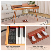 88 Key Digital Piano, Hammer-Action Full Desk Weighted Keyboard