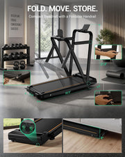 15% Incline Walking Pad with Handle Bar, Treadmills for Home Small