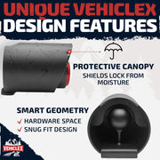 2-5/16-Inch Trailer Coupler Lock with Weatherproof Shield