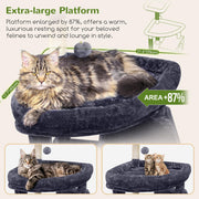 Giant Cat Tree for Indoor Large Cats, 83in, F83, Dark Grey XXL Cat Tower with 9 Scratching Posts for 20lb+ Heavy Duty Large Adult Cats