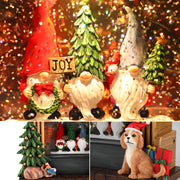 Christmas Snow Globes with 6H Timer, Lighted Musical Snow Globe Gnomes and Dog Fireplaces Lantern with Swirling Glitter, USB & Battery Operated Spinning Glitter Snow Globe Christmas Decorations Gifts