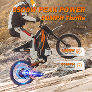 G300 Pro 6500W Peak Electric Dirt Bike 50 MPH Off-Road Motorcycle