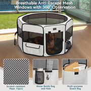 Portable Dog Playpen 36", Removable Waterproof Mat, Zippered Roof 3-Second Setup, Collapsible Storage, RV Camping Travel, Indoor Outdoor Use, Medium Dogs and Cats, 36"L x 36"W x 21"H