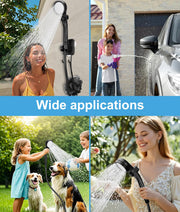 Portable Shower for Camping, 6000mAh Outdoor Electric Shower Rechargeable Pump with Intelligent Digital Display, Camping Shower Head Nozzle for Camping, Hiking, Traveling, Washing