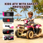 24V Kids ATV for 2-4, Ride On Toys with Rear Storage