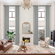 Linen Extra Wide and Extra Long Blackout Curtain 144 Inches Long Beige