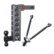 Mega-Duty 15" Drop Hitch Ball Mount 2" Receiver 16,000 lbs USA