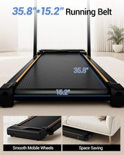 16% Walking Pad Treadmill with Incline, Foldable Treadmill with Handle Bar
