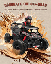 24V ATV 4 Wheeler for Kids 3-6,Electric Ride Quad, Black