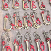 Tow Chain for Vehicles 4T/5T, Galvanized Towing Rope with J Hooks, Double Hook and Grab Hooks for Heavy-Duty Transport and Recovery