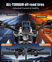 Electric Dirt Bike for Adults, 3000W Peak 50MPH Off‑Road