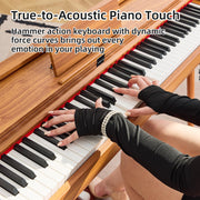 88 Key Digital Piano, Hammer-Action Full Desk Weighted Keyboard
