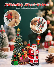 Large Christmas Snow Globes Light up Snowglobes Christmas Lantern with 8 Songs, 9.65" Red Boot Christmas Snow Globe for Kids Adults, 6H Timer & Dual Power, Lighted Christmas Decorations Indoor Gifts