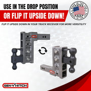 Mega-Duty 7.5" Drop Hitch Ball Mount 2" Receiver 16,000 lbs USA
