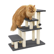Dog Stairs & Cat Scratching Post Pet Steps for High Bed Couch High-Strength Boards Hold up to 150 lbs for Indoor Small Cats Kittens Dogs Climbing Playing, 4 Combination Options, 4 Steps