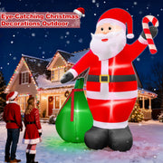 12 Ft by 7.6 Ft Giant Christmas Inflatables Decorations Outdoor Santa Claus with Gift Bag with LED Light for Christmas Blow Up Yard Decor for Lawn Garden Party Holiday Xmas Decorations Cute Fun