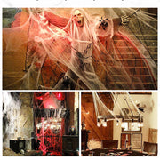 Darzheoy Spider Webs Halloween Decorations, Super Stretch Cobwebs for Halloween Indoor and Outdoor Party Supplies Halloween Decoration Venue Layout