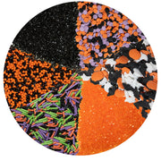 Wilton Halloween Traditional Edible Sprinkle Mix, 6-Cell Variety Pack with Ghost, Pumpkin and Bat Shapes, 6.5 oz.