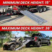 Heavy Duty Aluminum Loading Ramps, Set of 2, 8 Feet x 15"