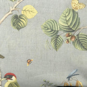 Rural Pastoral Print Extra Wide Window Curtain 100" W x 96" L, Pinch Pleated Blackout Lining Darpes Panel Bedroom Living Room Hotel Restaurant (1 Panel), Teal