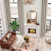 Linen Extra Wide and Extra Long Blackout Curtain 144 Inches Long Beige