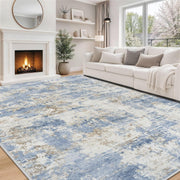 8x10 Area Rugs for Living Room Bedroom Dining Room Washable Beige White