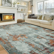 8x10 Area Rugs for Living Room Bedroom Dining Room Washable Beige White