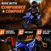 50cc Gas Dirt Bike for Kids 8-14, 4-Stroke Mini Dirtbike