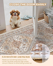Washable Rugs 8x10 Area Rugs for Living Room, Orange