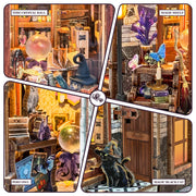 Book Nook Kit DIY Miniature House 3D Wooden Puzzle - Time Magic Club Booknook DIY Miniature House Kit Mini House Bookshelf Decor 3D Wooden Puzzle, Birthday Gift for Family Friends
