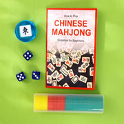 Chinese Mahjong Set, 1.65'' Large Size Tiles, Mahjong Game Set with 144 Green Tiles & Blue Carrying Bag