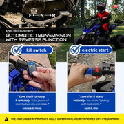 125cc ATV - Gas Quad, Automatic-Reverse, Blue, ATV-3125CX-2