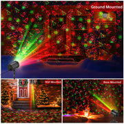 Christmas Projector Light for Indoor Outdoor, 6 Patterns, RG IP65 Waterproof, 360° Rotatable, Six Christmas-style Patterns, Work for Indoor Outdoor Holiday Decorations