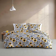 King Duvet Cover Set with Shams, Cotton, Button Closure