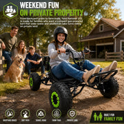 Zyliathor 212cc Gas Go Kart for Adults & Teens, 7.5HP Off-Road, 35 MPH